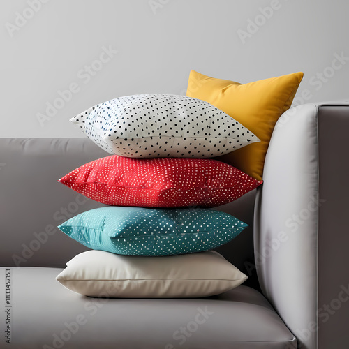 pillows on a bed