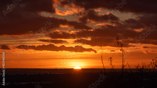 Sunset on the Essex Kent estuary boundary