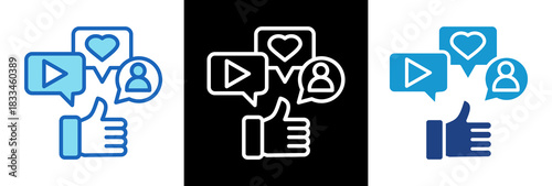 Media Engagement triplestyle icon