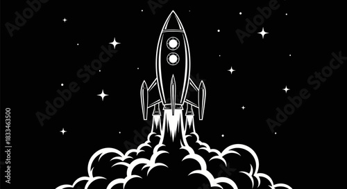 Rocket Launching into Space: A Bold Journey Begins.