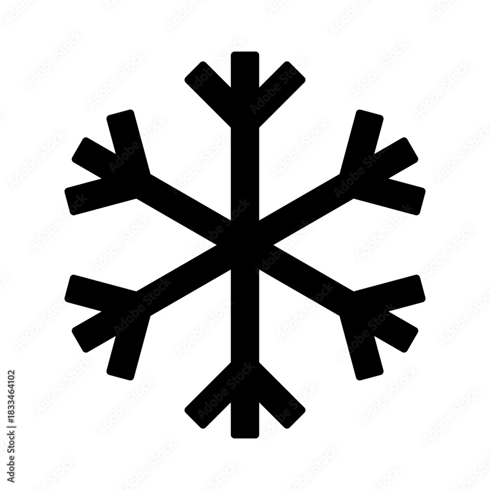 Fototapeta premium Snow or Snowflake Cold Winter Weather Sign Symbol Icon. Vector Image.