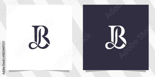 letter lb bl logo design vector