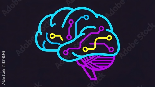 An artistic representation of a human brain with integrated circuit patterns, symbolizing artificial intelligence.