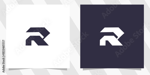 letter r logo design vector