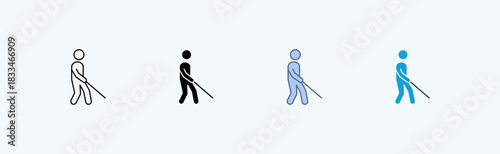 Blind Multiple Icon Illustration Vector