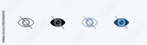 Blindness Multiple Icon Illustration Vector