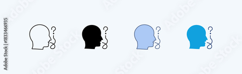 Speech Impaired Multiple Icon Illustration Vector