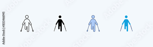 Amputation Multiple Icon Illustration Vector