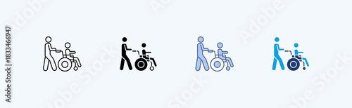 Assistance Multiple Icon Illustration Vector