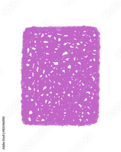 Wavy rough crayon box with scribble rectangle frame in pastel tone. Organic quote graphic brings abstract background and creative template for card, banner or poster design.