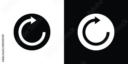 Tableau sur toile Refresh icon set. flat icon collection. flat line silhouette set.