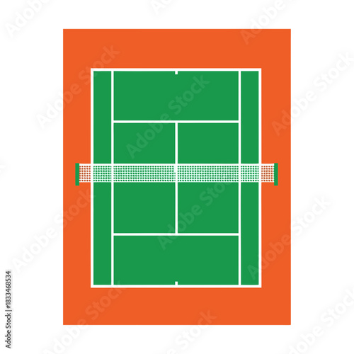 tennis court yard line isolated