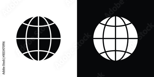 Web icon set. flat icon collection. flat line silhouette set.