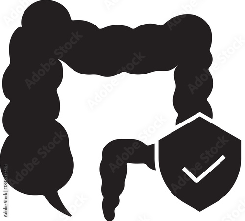 Healthy Intestine with Shield for Gut Protection