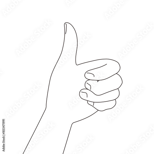 シンプルなハンドイラスト素材　いいね