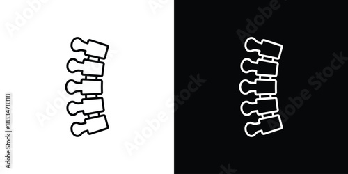 Spine icons vector symbol with editable stroke lines for web designs
