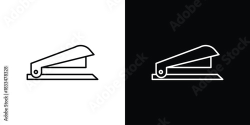 Stapler icons vector symbol with editable stroke lines for web designs