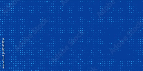 Blue Tech Finance Fintech Background Abstract Pixel Pattern. Abstract Business Tech Science Vector Backdrop.
