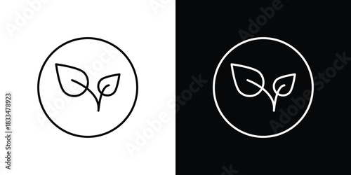 Vegan icons vector symbol with editable stroke lines for web designs