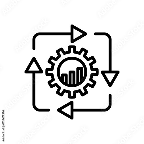 Kaizen Lean Process Continuous Improvement Icon