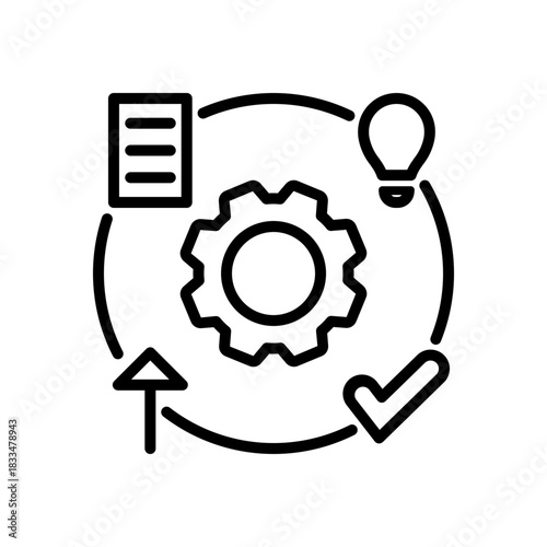 Kaizen Pdca Continuous Improvement Icon
