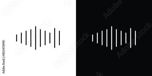 Voice icons vector symbol with editable stroke lines for web designs