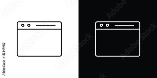Web page icons vector symbol with editable stroke lines for web designs