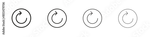 Backup icon, thin line symbols. eps 10 vector