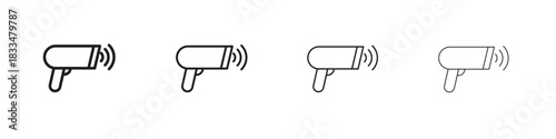 Barcode scanner icon, thin line symbols. eps 10 vector