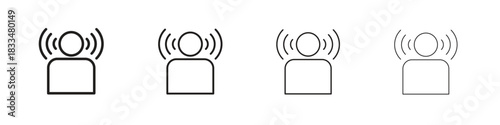 Brand awareness icon, thin line symbols. eps 10 vector