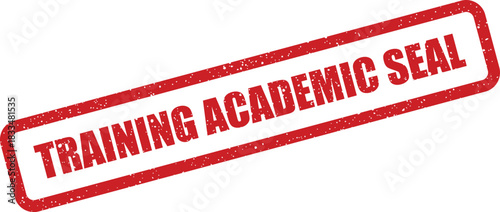 Official grunge rubber stamp featuring a training academic seal, ideal for validating educational achievements and certifications