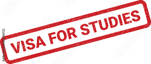 This distressed red rubber stamp indicates a visa specifically granted for educational studies abroad