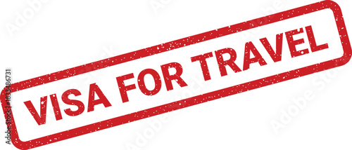 This distressed red rubber stamp signifies a visa issued for general international travel and tourism purposes