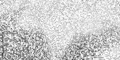 Dynamic Black and White Halftone Dots Background for Pop Art Designs