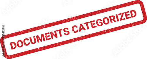 Authentic rectangular rubber stamp impression featuring Documents Categorized text with a realistic grunge finish