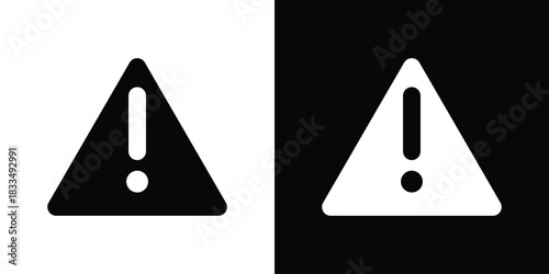 Error icon, silhouette pictogram. black icon set