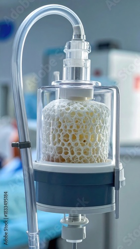 Anesthesia Machine Soda Lime Canister for CO2 Absorption.