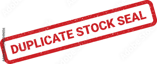 Distressed rubber stamp impression stating DUPLICATE STOCK SEAL for official document identification purposes
