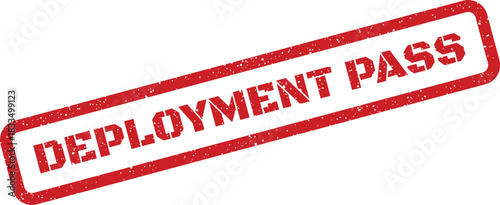 Official grunge rubber stamp text indicating a successful deployment pass or validation