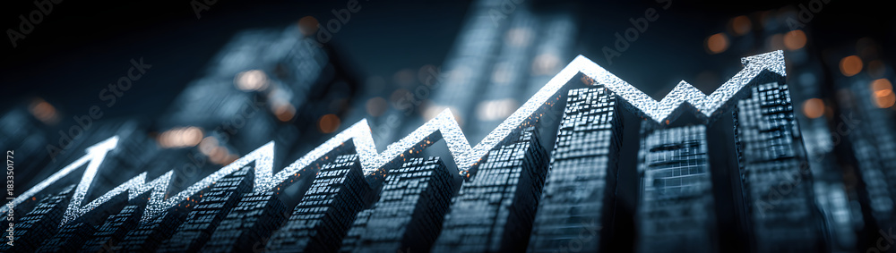 Naklejka premium Tax incentive concept. Upward arrows symbolizing growth and progress in a business context.