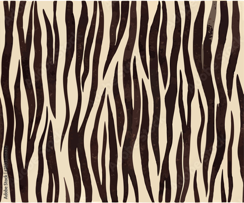Abstract Zebra Stripe Pattern Hand-Drawn Wildlife Texture