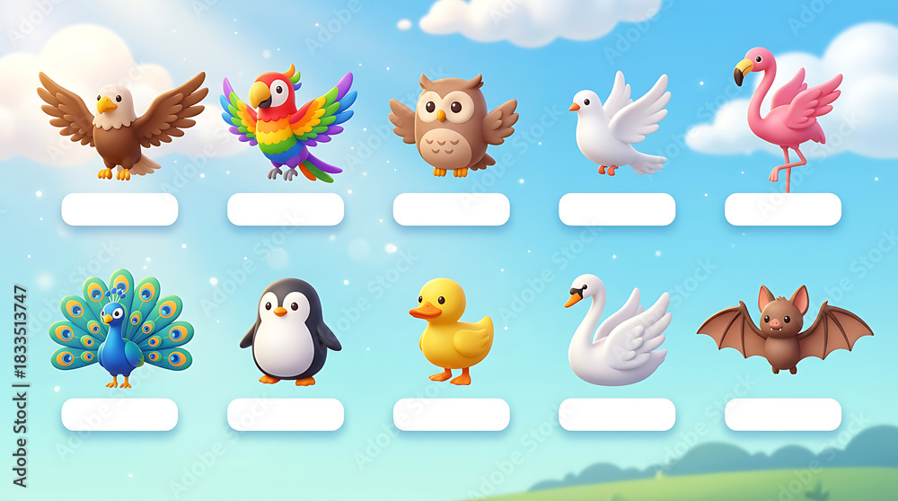 Obraz premium Cute Bird Collection