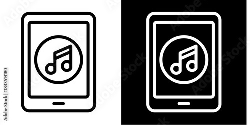 Music Archive Icon Set White Style Collection