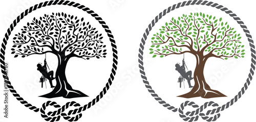vector illustration of a silhouette of a tree