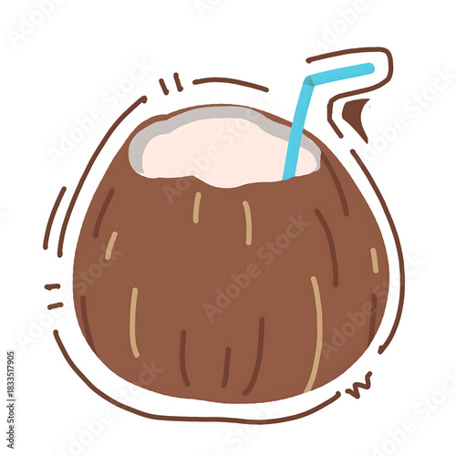 vector illustration of an coconut