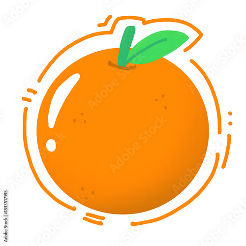 vector illustration of an orange