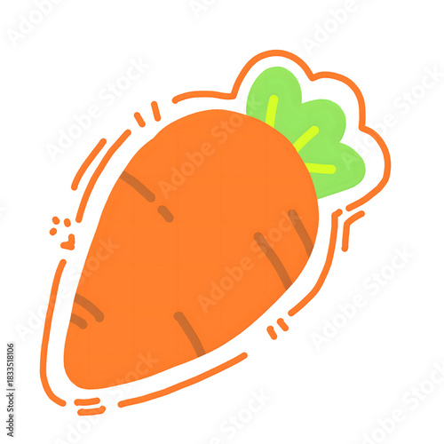 vector illustration of an carrot