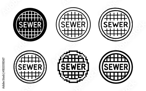 Minimalist manhole cover designs: diverse styles for urban decor projects