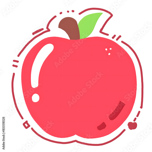red apple vector illustration