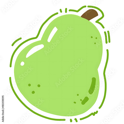vector illustration of a green peas